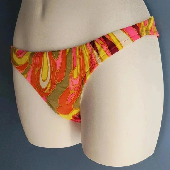 Milly Cabana Vintage Tropical MultiColor Bikini Bottom NWT size S - Picture 2 of 5